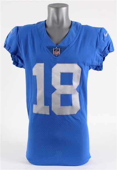 2018 Chris Lacy Detroit Lions Throwback Jersey (MEARS LOA)