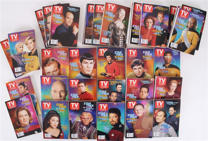 2002 35 Years of Star Trek TV Guides - Complete Set of All 35 Different Covers