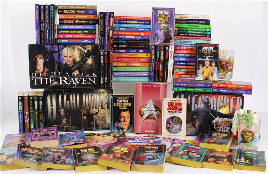 1980s-2004 Highlander VHS Series Sets, Mad Magazines & Star Trek Books (Lot of 100+)