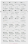 1994 Reggie White, Sterling Sharpe, Edgar Bennett GB Packers & more Signed 15x23 Framed Card Sheet (JSA) 