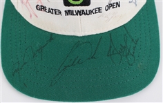 1996 Greater Milwaukee Open Multi Signed Cap w/ 15 Signatures Including Tiger Woods, Payne Stewart & More (JSA) Tiger's First PGA Tournament Appearance