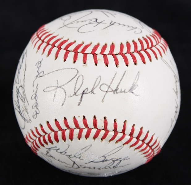 1982 Boston Red Sox Team Signed OAL MacPhail Baseball w/ Rookie Wade Boggs, Jim Rice, Tony Perez, Johnny Pesky & More (JSA)