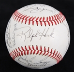 1982 Boston Red Sox Team Signed OAL MacPhail Baseball w/ Rookie Wade Boggs, Jim Rice, Tony Perez, Johnny Pesky & More (JSA)