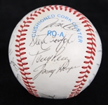 1982 Boston Red Sox Team Signed OAL MacPhail Baseball w/ Rookie Wade Boggs, Jim Rice, Tony Perez, Johnny Pesky & More (JSA)