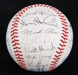 1982 Boston Red Sox Team Signed OAL MacPhail Baseball w/ Rookie Wade Boggs, Jim Rice, Tony Perez, Johnny Pesky & More (JSA)