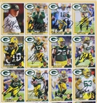 2017 Aaron Rodgers, Jordy Nelson, Randall Cobb GB Packers & more Signed 15x22 Framed Card Sheet (JSA) 
