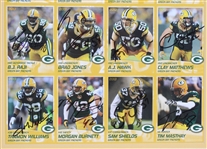 2013 Ted Thompson, Jordy Nelson, TJ Lang GB Packers & more Signed 15x22 Framed Card Sheet (JSA) 