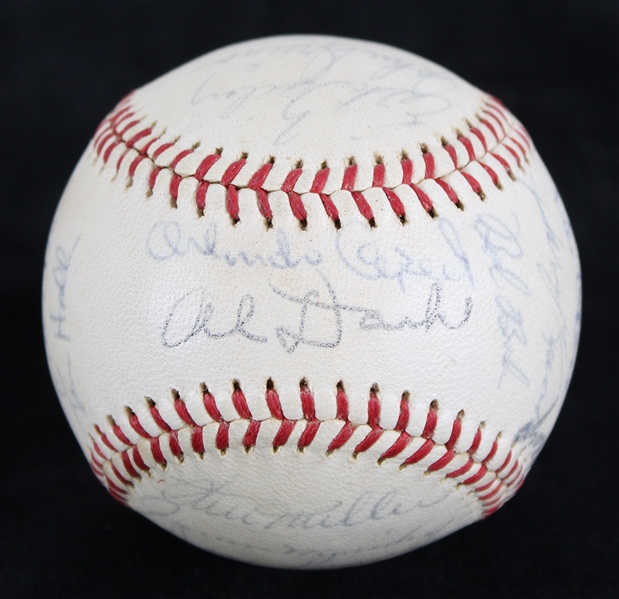 1962 San Francisco Giants Team Signed ONL Giles Baseball w/ Orlando Cepeda, Juan Marichal, Willie McCovey & More (JSA)