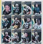 1998 Ron Wolf, Robert Brooks, Gilbert Brown GB Packers & more Signed 15x22 Framed Card Sheet (JSA) 