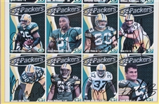 1998 Ron Wolf, Robert Brooks, Gilbert Brown GB Packers & more Signed 15x22 Framed Card Sheet (JSA) 