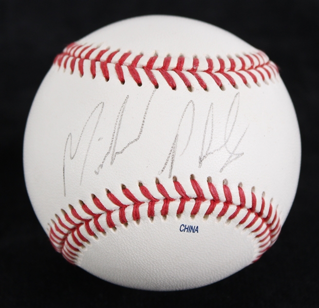 2003 Michael Phelps 23 Time Olympic Gold Medalist Signed PCL 100 Years Baseball (JSA)