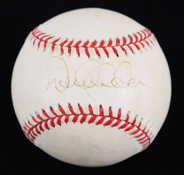 1995-99 Derek Jeter New York Yankees Signed OAL Budig Baseball (JSA)