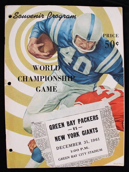 1961 Green Bay Packers vs New York Giants World Championship Game Souvenir Program