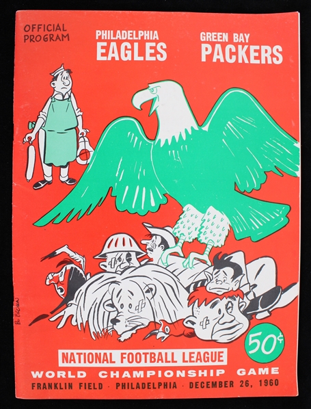1960 Philadelphia Eagles vs Green Bay Packers World Championship Game Official Program