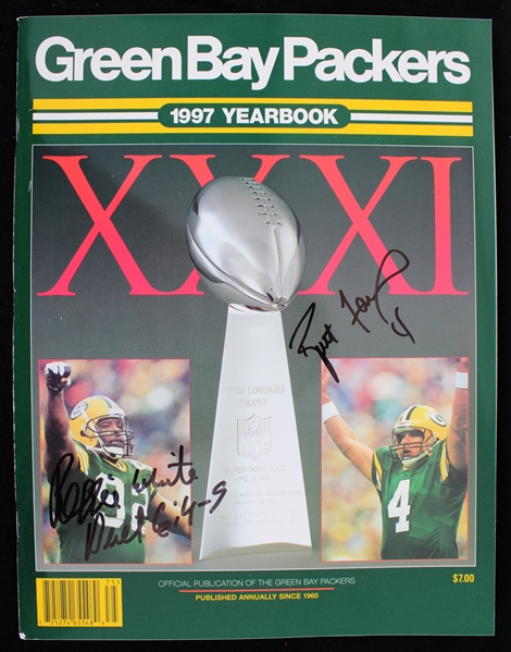 1997 Brett Favre and Reggie White Autographed Yearbook (JSA) 