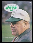 1971 Joe Namath New York Jets Autographed Official Yearbook (JSA) 