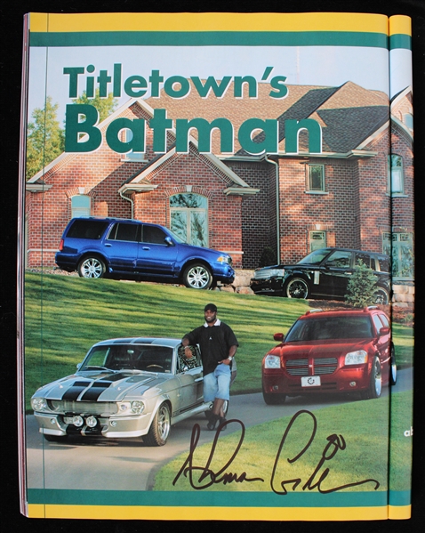 2005 Ahman Green Green Bay Packers Autographed Celebrity Car Magazine (JSA) 
