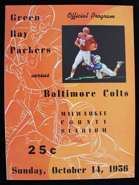 1956 Baltimore Colts vs Green Bay Packers Official Program