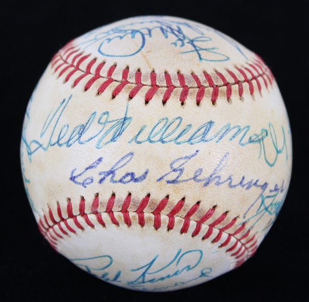 1980 Hall of Famers, Negro Leaguers & Stars Multi Signed OAL MacPhail Baseball w/ Ted Williams, Ralph Kiner, Buck Leonard, Duke Snider, Judy Johnson & More (JSA) 