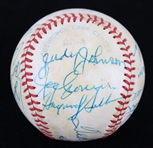 1980 Hall of Famers, Negro Leaguers & Stars Multi Signed OAL MacPhail Baseball w/ Ted Williams, Ralph Kiner, Buck Leonard, Duke Snider, Judy Johnson & More (JSA) 