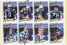1999 Gilbert Brown, LeRoy Butler, Mark Chmura GB Packers & more Signed 15x22 Framed Card Sheet (JSA) 