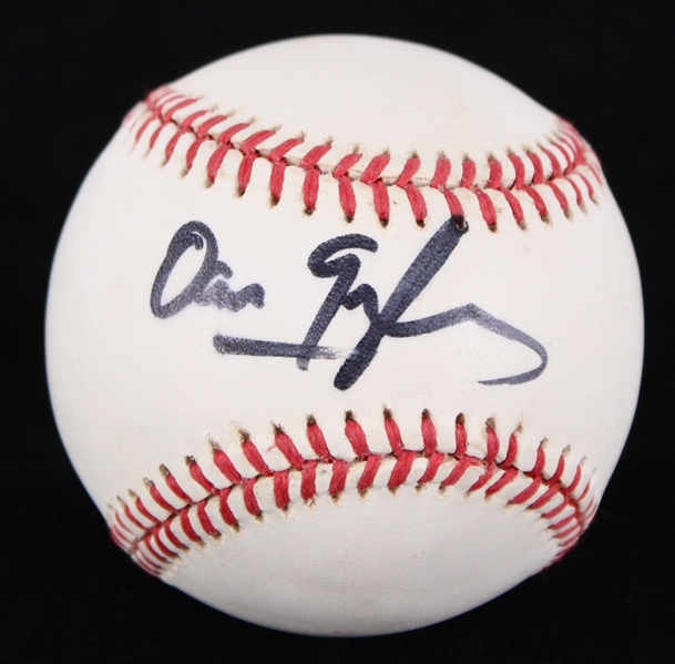 1991-92 Dan Quayle Vice President of the United States Signed ONL White Baseball (JSA)