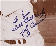 1956 Don Larsen & Yogi Berra Signed 20x26 Framed Newspaper & Framed Photo (Lot of 2)(JSA) 