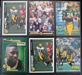 1995-98 Craig Newsome Green Bay Packers Signed Football Trading Cards - Lot of 15 (JSA / Pepper Burruss Collection)