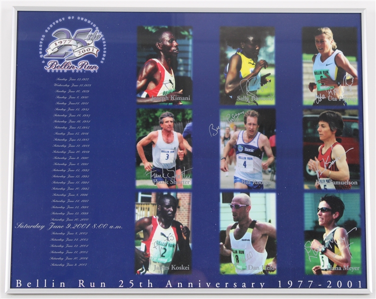 2001 Bellin Run 16x20 Framed Print Signed by Joseph Kimani, Bill Rodgers & more (JSA) 