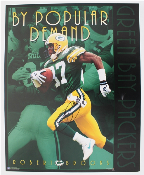 1997 Robert Brooks Green Bay Packers Signed 16x20 Poster (JSA) 