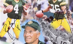 2000 Brett Favre & Antonio Freeman GB Packers Signed 20x26 Uncut Insider Magazine (JSA)