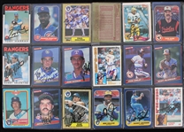 1980's Signed Baseball Trading Cards - Lot of 100
