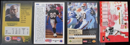 1990's Andre Rison Falcons / Browns Signed Football Trading Cards (JSA / Pepper Burruss Collection)