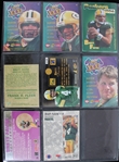 1990's Brett Favre Green Bay Packers Football Trading Cards - Lot of 9 (Pepper Burruss Collection)
