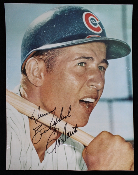 1960-73 Ron Santo Chicago Cubs Signed 8x10 Photo (JSA) 