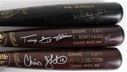 2000s Whitey Ford Tony Graffanino Chris Singleton Signed Louisville Slugger Bats - Lot of 3 (JSA)