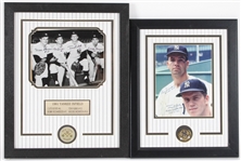 1990s New York Yankees Signed Framed Photo Displays - Lot of 2 w/ Tony Kubek, Bobby Richardson, Moose Skowron and Clete Boyer (JSA / Pepper Burruss Collection)