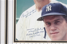 1990's New York Yankees Signed Framed Photo Displays - Lot of 2 w/ Tony Kubek, Bobby Richardson, Moose Skowron and Clete Boyer (JSA / Pepper Burruss Collection)