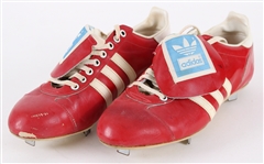 1975-79 Ted Simmons St. Louis Cardinals Game Worn Adidas Cleats (MEARS LOA)