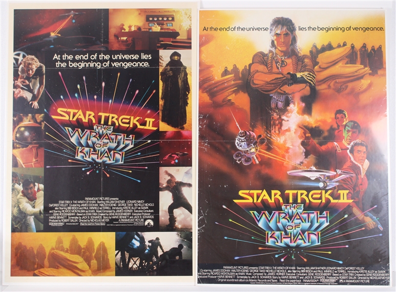 1982 Star Trek II The Wrath of Khan 27x39 Mounted Movie Posters (Lot of 3)