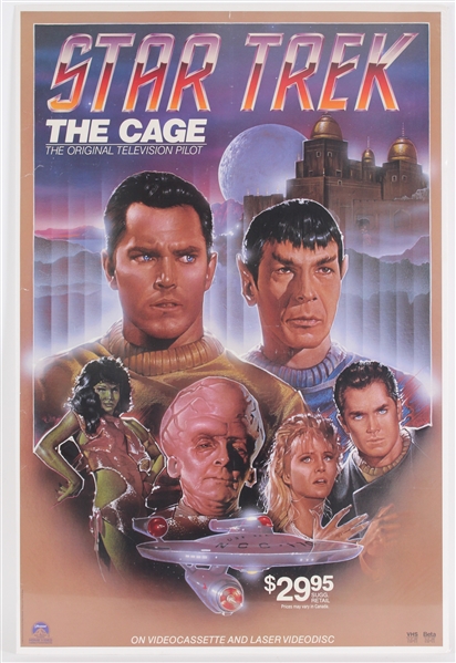 1986 Star Trek The Cage Original TV Pilot 26x39 Mounted Poster 
