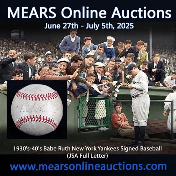 1930s-40s Babe Ruth New York Yankees Signed Baseball (JSA Full Letter)