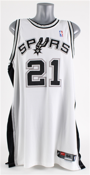 2003-04 Tim Duncan San Antonio Spurs Game Worn Home Jersey (MEARS A5)