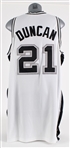 2003-04 Tim Duncan San Antonio Spurs Game Worn Home Jersey (MEARS A5)