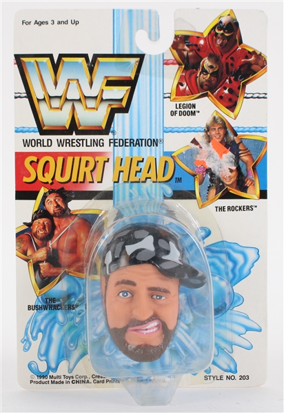 1990 The Bushwhackers MOC WWF Squirt Head