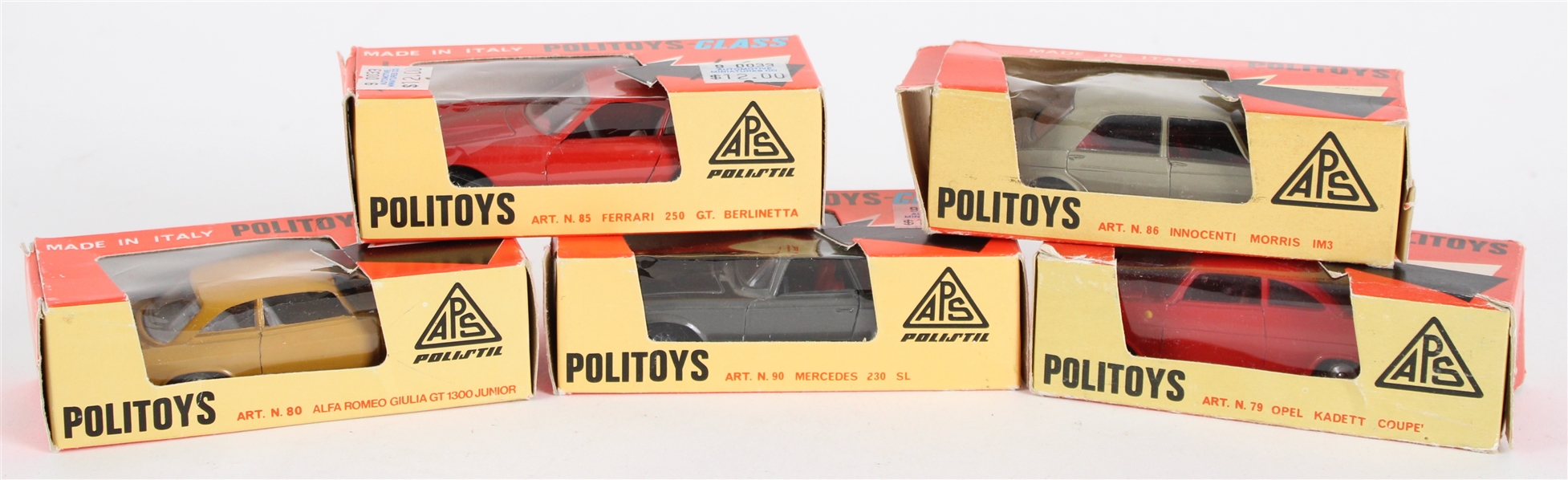1960s Politoys MIB Scale Model Car Collection - Lot of 5
