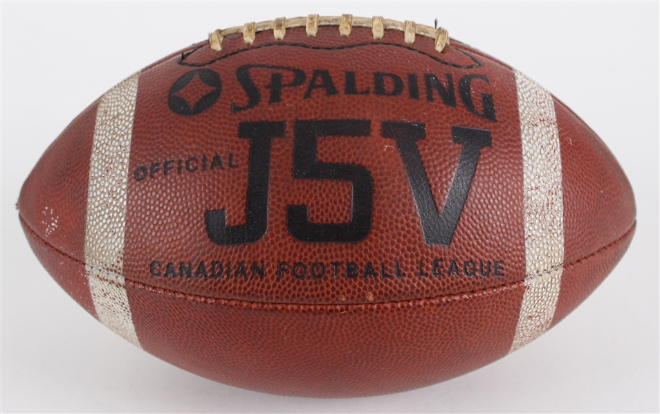 1984-88 Game Used Official Canadian Football League Douglas Marshall Football w/ White Stripes (MEARS LOA / Pepper Burruss Collection)