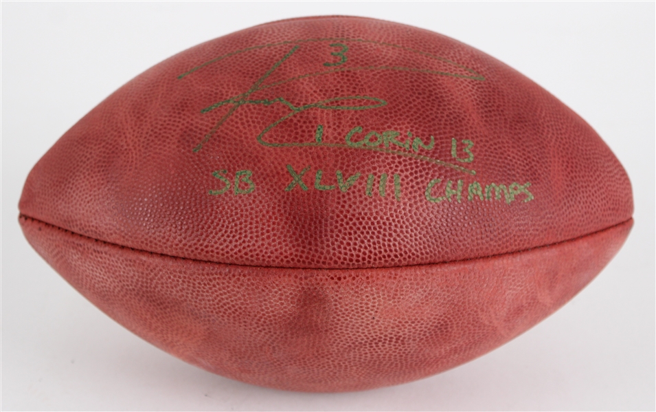 2014 Russell Wilson Seattle Seahawks Signed ONFL Goodell Football (JSA / Pepper Burruss Collection)