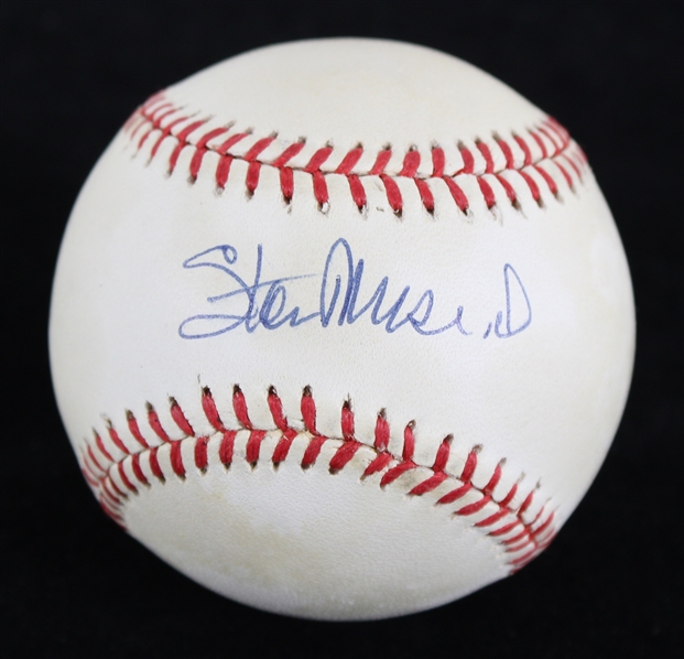 1991-93 Stan Musial St. Louis Cardinals Signed ONL White Baseball (JSA)