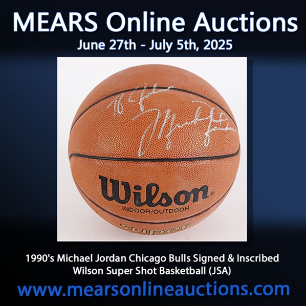 1990s Michael Jordan Chicago Bulls Signed & Inscribed Wilson Super Shot Basketball (JSA)